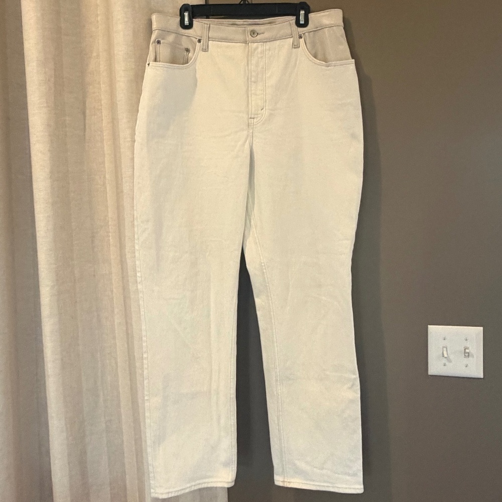 Abercrombie & Fitch 90s Ultra High Rise Vegan Leather Waistband, Curve Size 16